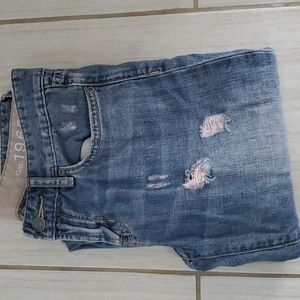 Gap Straight Leg Pink Distressed Jeans